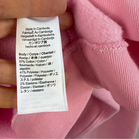 J.CREW Pink Heritage Fleece Cropped Sweatshirt NWT - Picture 10 of 10